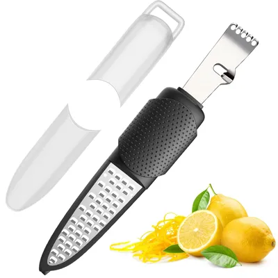 Productafbeelding van Citroenrasp zester - Rasp citrusrasp - 4-in-1 - Roestvrij staal - Vaatwasmachinebestendig