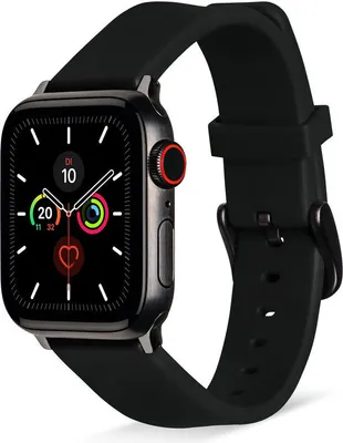 Produktbild von ARTWIZZ WatchBand Silicone für Apple Watch 9-7 (41mm), 6-4 & SE (40mm), 3-1 (38mm) - Silikon Uhrenarmband, Schwarz