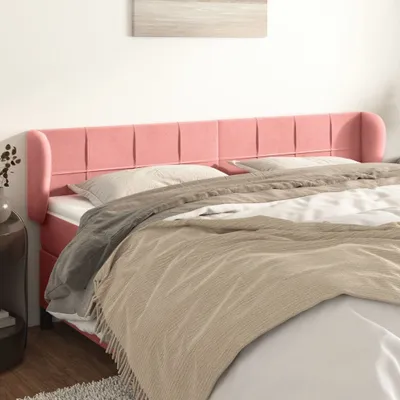Produktbild von Möbel Kopfteil mit Ohren Rosa 183x23x78/88 cm Samt - Kopfteile 3117209