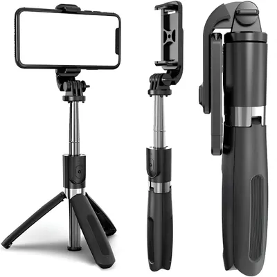Obrázek produktu pro Selfie tyč se stativem PH-40945 - Černá pro dokonalé snímky KP40945