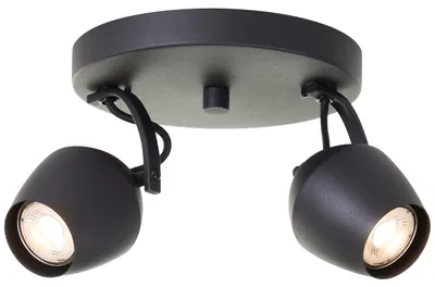 Produktbild von Brilliant Vertino Spotrondell schwarz GU10 10W IP20 indoor
