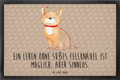 Produktbild von Mr. & Mrs. Panda Schmutzfänger Hund Glück 60 x 90 cm - Hundeglück - Geschenk, Fussmatte, Vorleger, Spruch, Schmutzfangmatte, Sprüche, Süß, Herz, fußmatte, Gummimatte