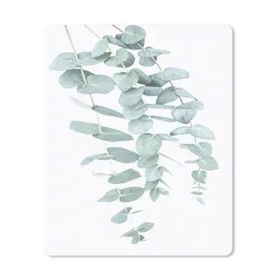 Produktbild von MuchoWow® Mauspad Mousepad Pflanzen - Grün - Natur - Weiß - Blätter 30x40 cm - Mousepads - Maus Mat - Pad - Mausunterlage - Mausmatten