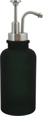 Produktbild von Spirella Seifenspender Yoko" | mit Edelstahlpumpe | Desinfektionsspender | Glas | 300ml | Langliebig und Robust | Dunkelgrün
