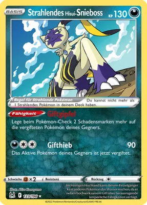Produktbild von Strahlendes Hisui-Snieboss Schwert & Schild Verlorener Ursprung 123/196 Sammelkarten Pokemon Einzelkarten