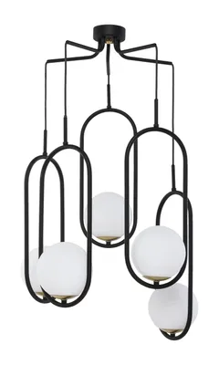 Obrázok produktu pre Závesná lampa IGON čierno-biela 5xE14x15W kov rozmery: 80x56x56 cm IP20 Jupiter