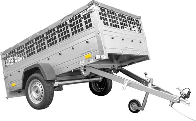 Obrázek produktu pro Přívěs Garden Trailer 230 KIPP s síťovanými BIS bočnicemi, rámem H-0 a šedou plachtou