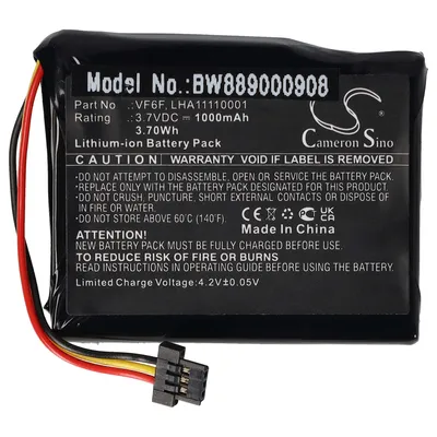 Produktbild von vhbw Akku Ersatz für TomTom LHA11110001, VF6F für GPS Navigation Navi (1000 mAh, 3,7 V, Li-Ion)