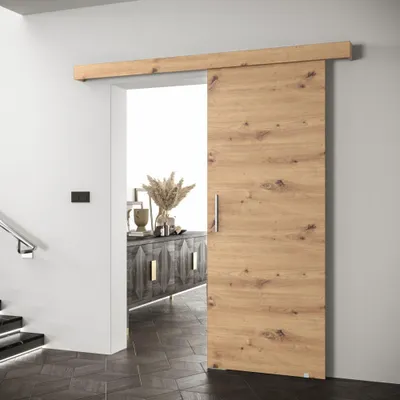 Produktbild von Schiebetür Saldor 90 1 - Eiche Artisan / Silber