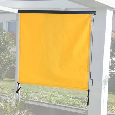 Obrázok produktu pre Vertikálna markíza HWC-F42, vertikálna markíza ochrana súkromia vonkajšia roleta, UV ochrana 50 látka ~ 250x180cm, žltá