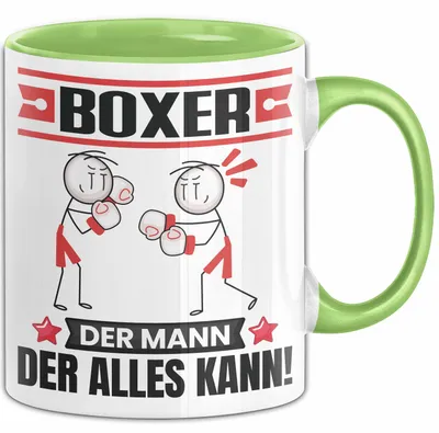 Produktbild von Boxer Tasse Geschenk für Boxer Der Mann Der Alles Kann Geschenkidee zum Geburtstag (Grün)