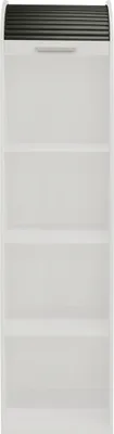 Produktbild von Jalousieschrank "Jalousieschrank" in weiß matt lack / graphit mit 2 Einlegeböden. Abmessungen (BxHxT) 46x192x44 cm