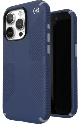 Produktbild von Speck Presidio2 Griff - Etui iPhone 15 Pro (Küstenblau / Staubgrau / Weiß)