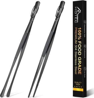 Image de Spatules de cuisine - Lot de 2 - 30 cm - Acier inoxydable - Lavables au lave-vaisselle - Antidérapantes - Résistantes à la chaleur
