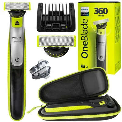 Produktbild von Philips OneBlade 360 Rasierer 5-in-1 mit Etui-trimmt, stylt und rasiert das