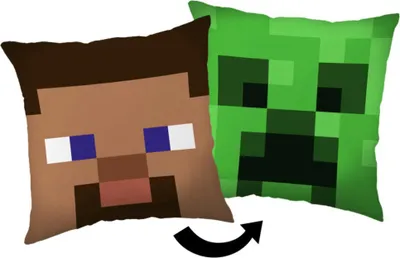 Immagine prodotto di Cuscino Minecraft 40×40cm Steve e Creeper Deko Gamer Kids