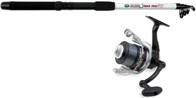 Image de Lineaeffe Telecombo 3 Canne à pêche télescopique pour jeunes pêcheurs et débutants 2,40m / jusqu'à 50g + Moulinet + Set de ligne