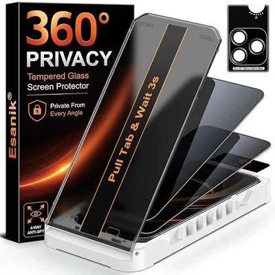 Zdjęcie produktu dla Szkło hartowane prywatność 360 iphone 18 pro max ochrona kamery 2+1