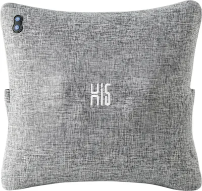 Produktbild von Hi5 Bravo Plus Shiatsu-Massagekissen mit Wärmefunktion, 4 Massageköpfe, Abschaltautomatik, waschbarer Bezug für Schultern, Nacken, Rücken und Beine - Grau