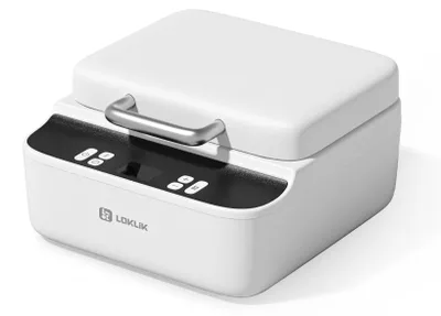 Imagen del producto de Funda para teléfono Loklik, máquina de transferencia por calor. Color: blanco
