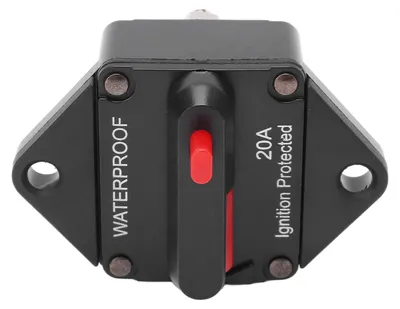 Image de Disjoncteur 32 V CC avec interrupteur à réarmement manuel, étanche, pour voiture, bateau, camion, bus, camping-car et quad, 20 A