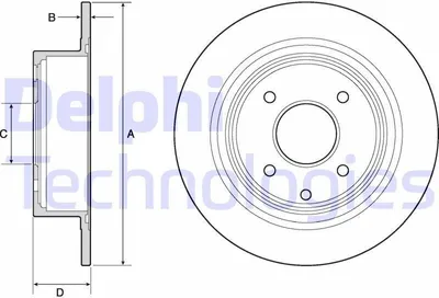 Produktbild von 2x DELPHI Bremsscheibe BG4666C für NISSAN TIIDA Schrägheck CUBE (Z12) 62mm 292mm