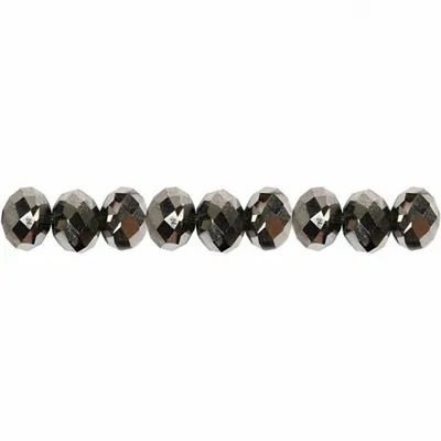 Zdjęcie produktu dla Creativ Company Facette Perlen Metallic Gray, 100 ...
