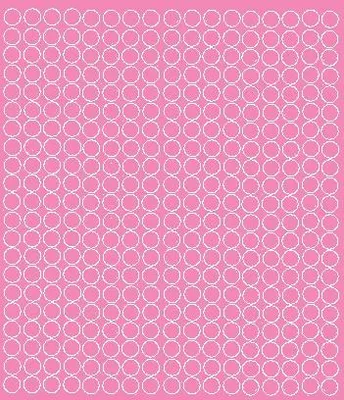 Image de Autocollants ronds, diamètre 1 cm, pois, 357 pièces, rose brillant