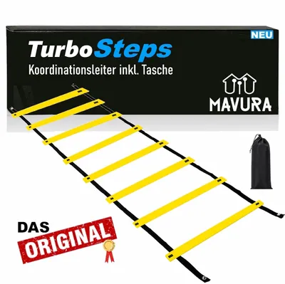 Produktbild von TurboSteps Profi Koordinationsleiter Trainingsleiter Fußball Sportler mit Tasche