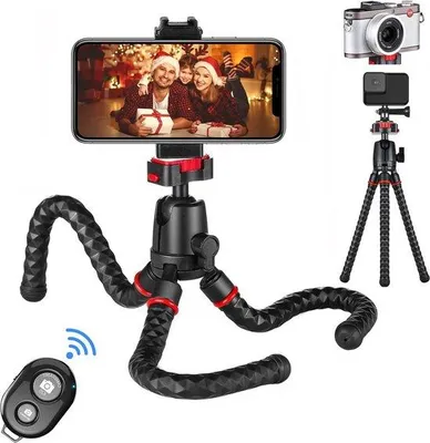 Obrázok produktu pre Flexibilný 360° otočný statív na smartfón s diaľkovým ovládaním cez Bluetooth – Smartphone-Halter