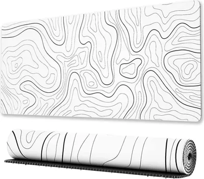 Image de Tapis de souris de jeu XL, cartes topographiques, antidérapant