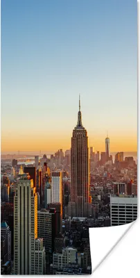 Produktbild von MuchoWow® Poster New York - Skyline - Sonnenuntergang 60x120 cm - Wandschmuck