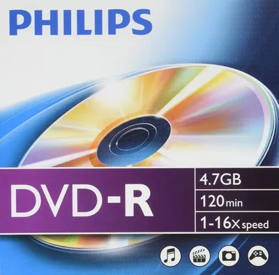 Produktbild von Philips DVD-Rohlinge, 120Min, 4.7GB, Speed 16x, Slimcase (10 Disc)