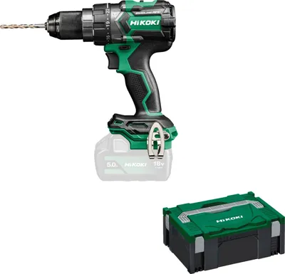 Obrázok produktu pre Hikoki DV18DCW2Z, Pištoľová vŕtačka, Striedavý, Čierna, Zelená, 1,3 cm, 2000 ot/min, 10,2 cm