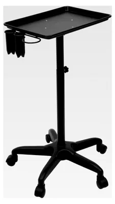 Produktbild von Friseurwagen mit Rollen, höhenverstellbar 64-108 cm, Tragfähigkeit 6 kg, Schwarz