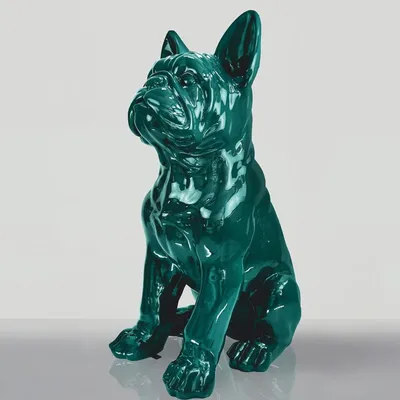 Produktbild von Casa Padrino XXL Deko Skulptur Hund Bulldogge Grün H. 170 cm - Garten Deko Figur
