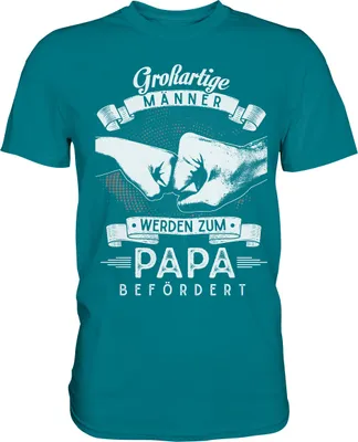 Produktbild von Großartige Männer werden zum Papa befördert T-Shirt – Diva Blue / S