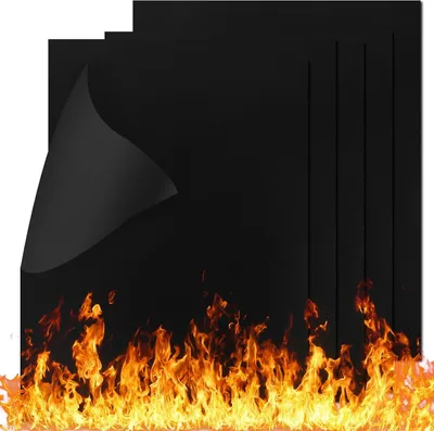 Produktbild von flintronic BBQ Grillmatte, 5er Set Antihaft Teflon Grillmatten, PFOA Frei Grillplatte Backpapier Grillzubehör, Silikon Backmatte Wiederverwendbar für Gasgrill, Holzkohlegrill, Backofen, 50x40CM
