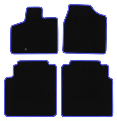 Obrázok produktu pre Velúrové autokoberce pre: Volkswagen Routan 2008-2016 (minivan) – sada 4 ks, čierno-modré, na mieru – Wielganizator CARLUX