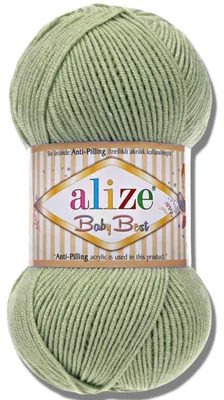 Productafbeelding van Alize 1x 100g Baby Best garen, anti-pluis, effen kleur, geschikt voor haken en breien (138)