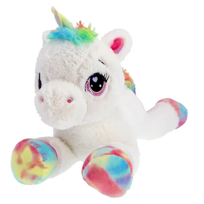 Immagine prodotto di Unicorno peluche bianco sdraiato 80 cm