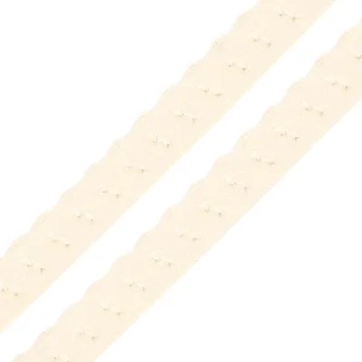 Wäschegummi Faltgummi Ziergummi 10mm Dessous-Gummi Faltgummi ab 1m elastisches Einfassband Saumband creme