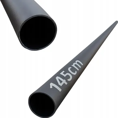 Obrázek produktu pro Trubka - Ocelová trubka - 145 cm - ⌀ 25 mm - Černá - Prášková barva - Schodišťové zábradlí - Výplň zábradlí