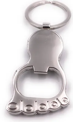 Obrázek produktu pro Onwomania Klíčenka Otvírák na láhve Noha Otvírák na pivo Kovový přívěsek s kouzlem