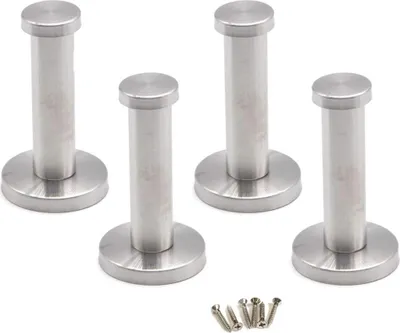 Produktbild von Kleiderhaken aus rostfreiem Stahl, zur Wandmontage, langlebig, für Wohnzimmer, Badezimmer, Bademantel-Haken, mit Schrauben (4 Stück) klein