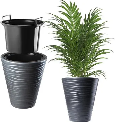 Produktbild von Famanu Blumentopf Wetterbeständig - Ø 35 cm, Antrazit