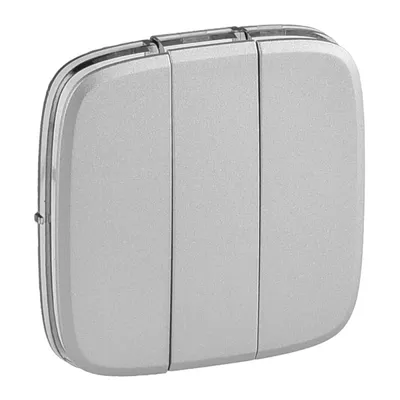 Productafbeelding van Legrand Valena Allure, drievoudige wipschakelaar, kleur: aluminium, artikelnummer: 755037