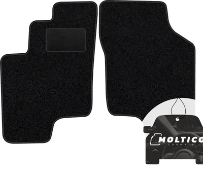 Produktbild von moto-MOLTICO Vorne Fußmatten Auto Velours Autoteppiche Schwarz Automatten Set 2-teilig passend für Hyundai Getz 2002-2011