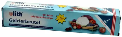 Produktbild von 160x ULITH Gefrierbeutel mit Verschlussclips 20 x 30 cm 2 Liter