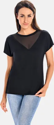 Produktbild von Teyli Damen-Bambushemd mit Mesh Cora Female 219201 schwarz 3XL